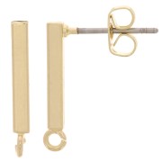 Pendientes con anilla a personalizar de latón 19x2 mm light gold x2|raw }}