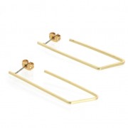 Pendientes design irregular a decorar de latón 46 mm light gold x2|raw }}
