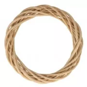 Corona de Mimbre para decoración Navideña 25 cm Natural x1