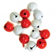 10 dijes cascabeles 14 mm Blanco / Rojo|raw }}