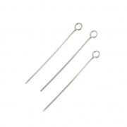 Bastones cabeza de anilla para bisutería 25x0.5 mm de Plata 925 x10|raw }}