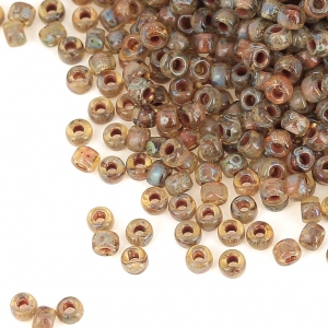 Cuentas de Rocalla Matubo 10/0, 2,1 mm - Crystal Picasso, 10 g