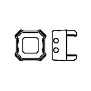 Engaste en garras para cabuchón PureCrystal Imperial 4480 10 mm rodiado x1