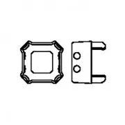 Engaste en garras para cabuchón PureCrystal Imperial 4480 10 mm rodiado x1