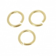 Anillas abiertas redondas 5x0.7 mm - Chapado de Oro 3 micras x4|raw }}