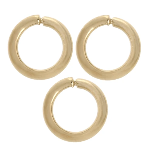 Anillas redondas abiertas 4,5x0,9 mm - 3 micras chapadas en oro x4