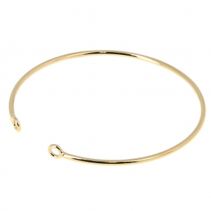 Pulsera jonc 2 anillas 58X51 mm Dorado con oro fino x1