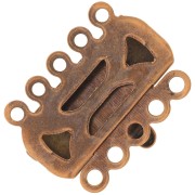 Cierre 5 vías 19x15 mm cobre anitguo