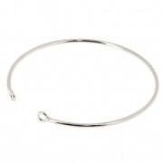 Pulsera jonc 2 anillas 58X51 mm chapado en plata fina x1|raw }}