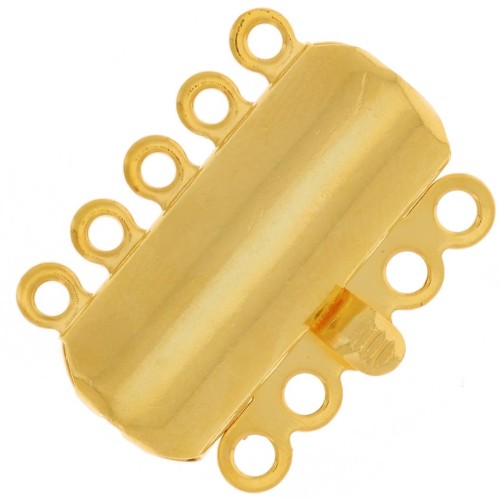 Cierre 5 vías 19x15 mm Dorado con oro fino x1