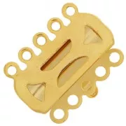 Cierre 5 vías 19x15 mm Dorado con oro fino x1
