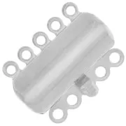 Cierre 5 vías 19x15 mm plateado