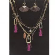 Entrepieza/Candelabro martillada 4 agujeros a decorar de latón 33 mm rodiado x1