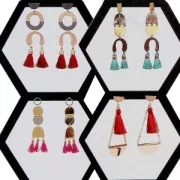 Entrepieza/Candelabro multi-agujeros forma puente de latón 13x14 mm rodiado x1