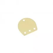 Entrepieza/Candelabro multi-agujeros forma puente de latón 13x14 mm light gold x1