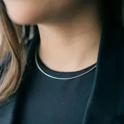 Gargantilla cadena malla omega - 1.2 mm de Plata 925 x40 cm