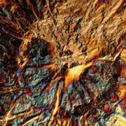 Hojas de metall - Design-Metall- 140x140 mm Azul / Dorado Flammé x3|raw }}