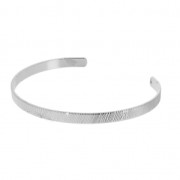 Base pulsera a buen precio de latón superficie estriada 4.5x160 mm rodiado x1|raw }}