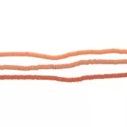 Cuentas arandalas Heishi de arcilla polimérica 5x1 mm Naranja x39 cm
