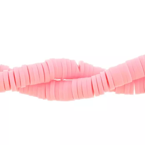 Cuentas arandalas Heishi 5x1 mm Rosa x39 cm