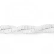 Cuentas arandalas Heishi 5x1 mm Blanco x38 cm