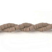 Cuentas arandalas Heishi 5x1 mm Taupe x40 cm
