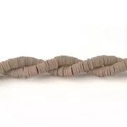 Cuentas arandalas Heishi 5x1 mm Taupe x40 cm