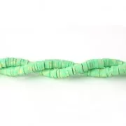 Cuentas arandalas Heishi 5x1 mm Multi Fluo Verde x39 cm