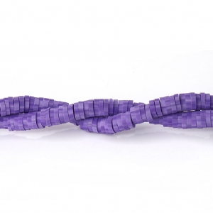 Cuentas arandalas Heishi 5x1 mm Multi Violeta x39 cm