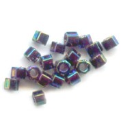 Miyuki Delica 11/0 Hex Cut DBC0005 - Azul iris metalizado jaspeado x8 g