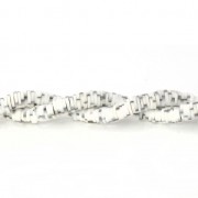 Cuentas arandalas Heishi 5x1 mm Blanco y Negro x39 cm