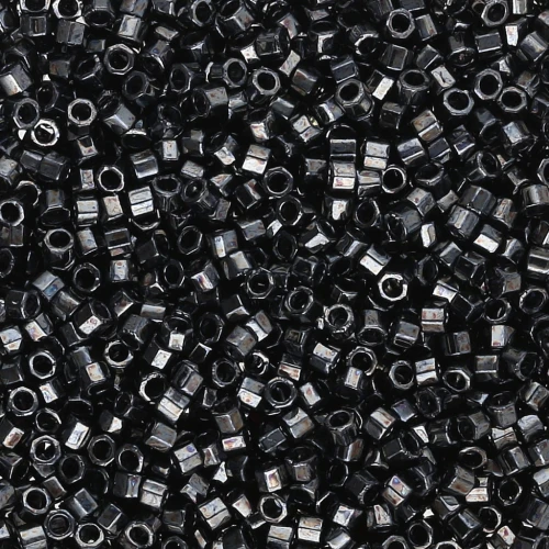 Miyuki Delica 11/0 Hex Cut DBC0001 - Gunmetal