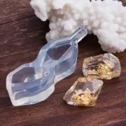 Molde silicono para hacer colgantes de resina  21x12 - 15x10 mm Diamante
