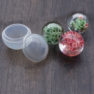 Molde de silicono para hacer una bola pisapapeles de 48 mm de resina