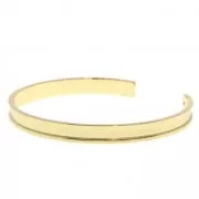 Base pulsera a buen precio de latón con reborde curvado 6.2x170 mm dorado x1