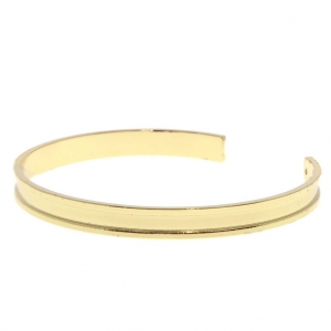 Base pulsera a buen precio de latón con reborde curvado 6.2x170 mm dorado x1