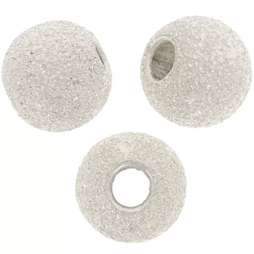 Bolas diamantadas 6 mm plateada x5