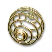 Jaula para cuenta 10 mm dorado x1