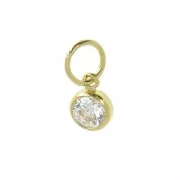 Colgante 4.5 mm con anilla perpendicular - óxido de zirconio - Gold filled
