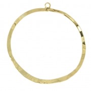 Colgante circular irregular 45x49 mm Dorado con oro fino x1