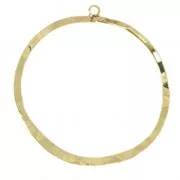Colgante circular irregular 45x49 mm Dorado con oro fino x1
