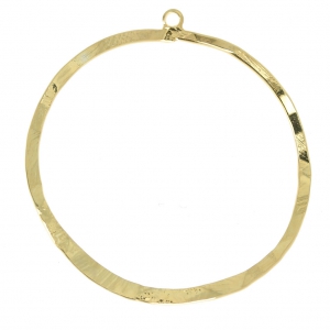 Colgante circular irregular 45x49 mm Dorado con oro fino x1