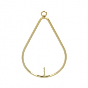 Colgante gota 31 mm para cuenta redonda mitad-perforado Gold Filled x1