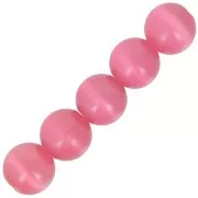 Ojo de gato 8 mm rosa x10