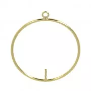 Colgante redondo 28 mm para cuenta redonda mitad-perforado Gold Filled x1