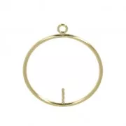 Colgante redondo 23 mm para cuenta redonda mitad-perforado Gold Filled x1