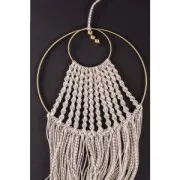 Círculo desnudo de metal para atrapasueños suspensión y lámparas 20cm dorado envej