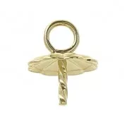 Anillo colgante para cuenta redonda mitad-perforada 8/10/12 mm de Gold filled