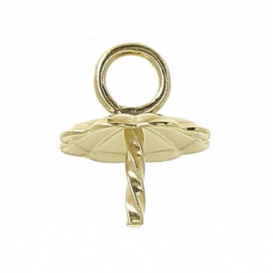 Anillo colgante para cuenta redonda mitad-perforada 8/10/12 mm de Gold filled