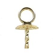 Gancho para colgante para cuenta redonda mitad-perforada 6/8/10/12 mm Gold fil.|raw }}